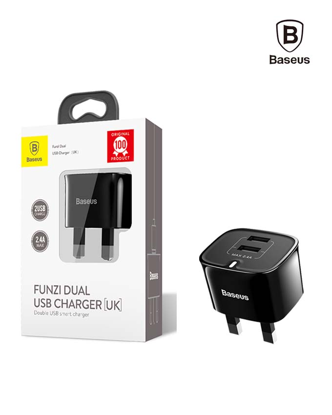 Baseus Funzi Dual USB Charger (UK) 2.4A (CCALL-FZ01)
